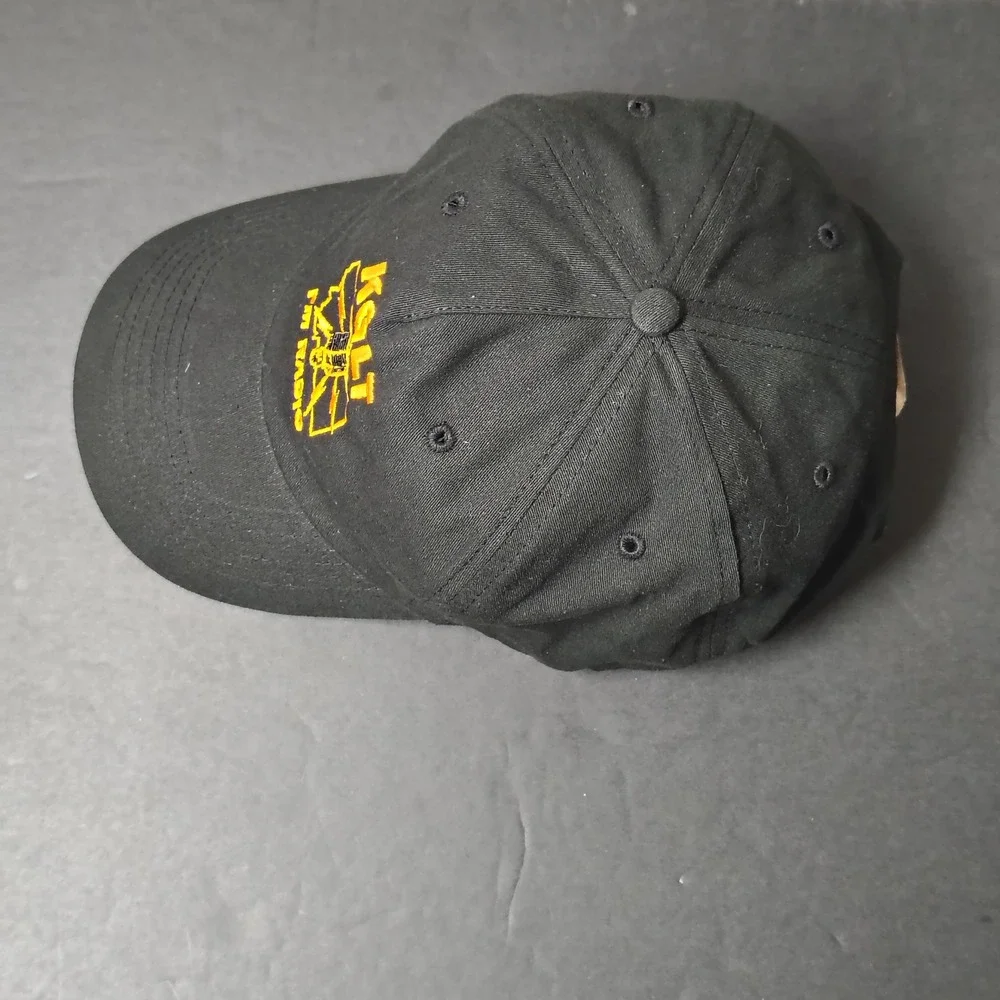 KGLT FM Radio Hat Cap Adjustable Strap Cotton Bozeman Montana Mic Logo Embroider